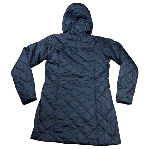 Columbia Copper Crest Long Quilted Puffer Jacket Heavy Black Hooded Size X Small - Picture 8 of 8